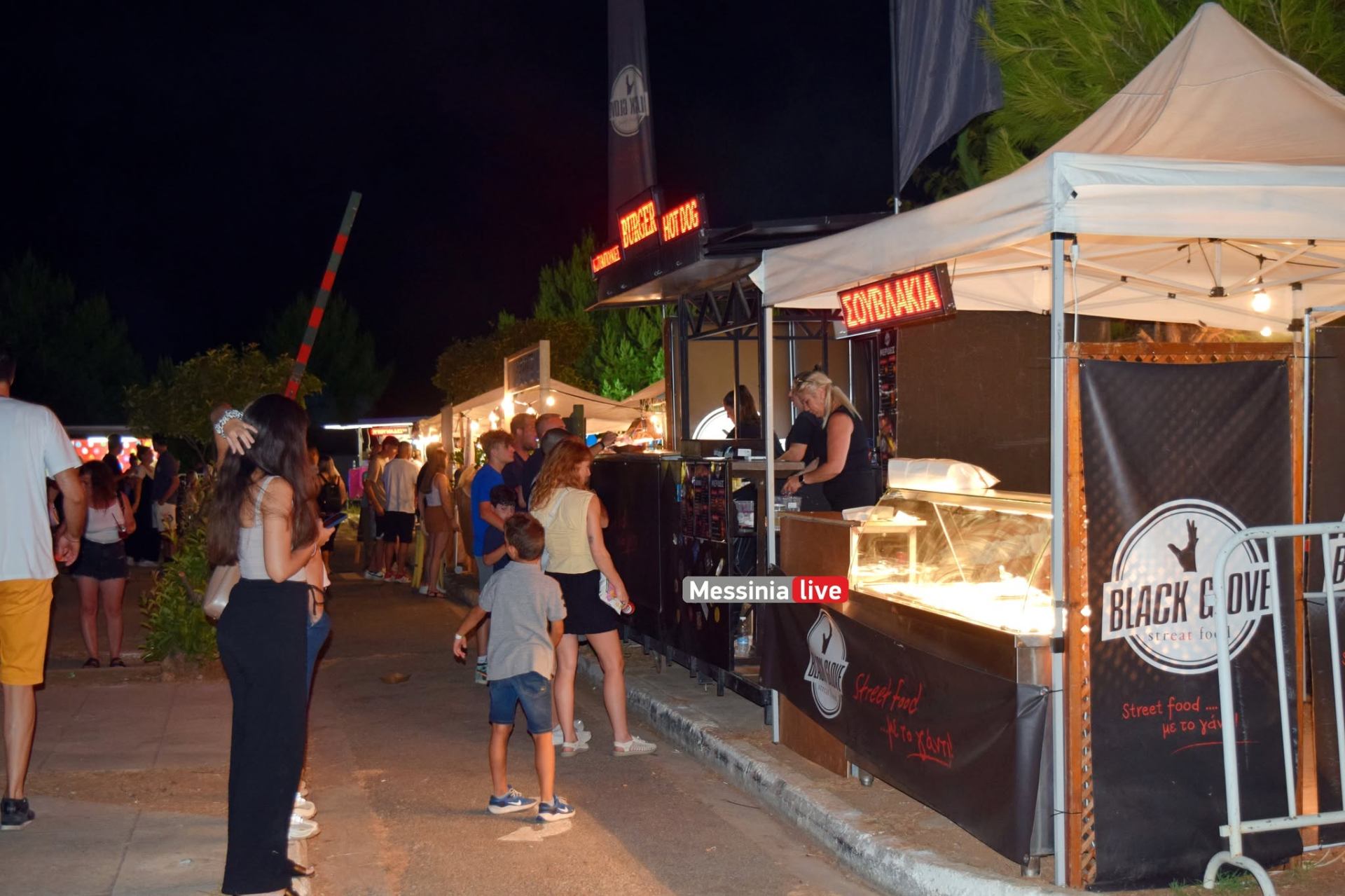Black Glove street food stand at festival